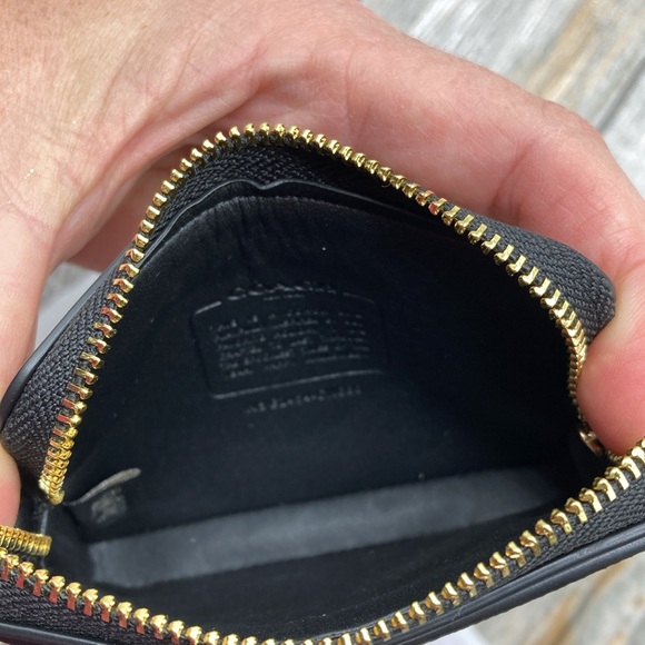 Zip Card Case In Signature Canvas With Halloween Print Wallet Bag Purse - Picture 6 of 10